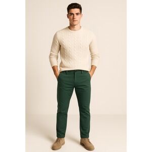 Lululemon A6 Slim Fit Men's Pants Green 32x30 CA35801 RN106259 Athletic Casual